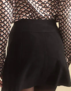 Westward Suede Wrap Skirt