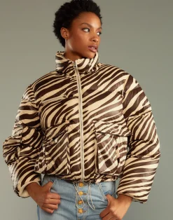 Zebra Down Puffer Jacket