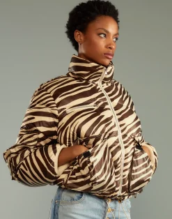 Zebra Down Puffer Jacket