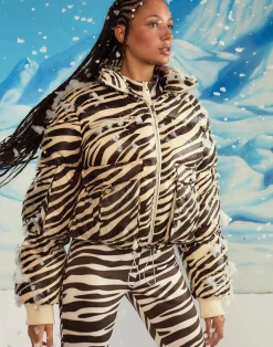 Zebra Down Puffer Jacket