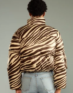 Zebra Down Puffer Jacket