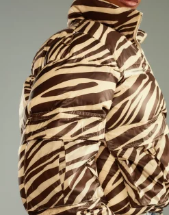 Zebra Down Puffer Jacket